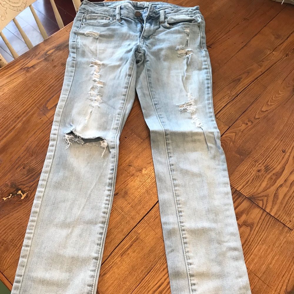 Distressed A&E jeans